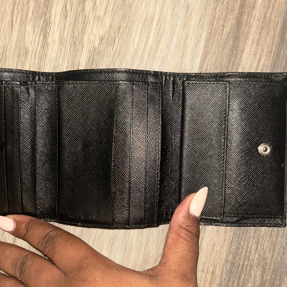 Prada‎ Nylon Black Trifold Wallet - Picture 6 of 14